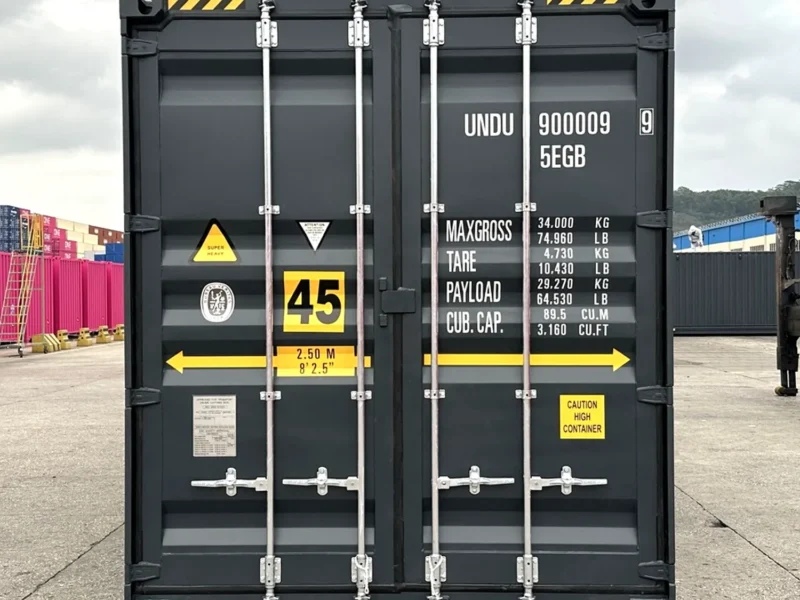 Neuer 45-Fuß High Cube Seecontainer in Grau - Bild 3